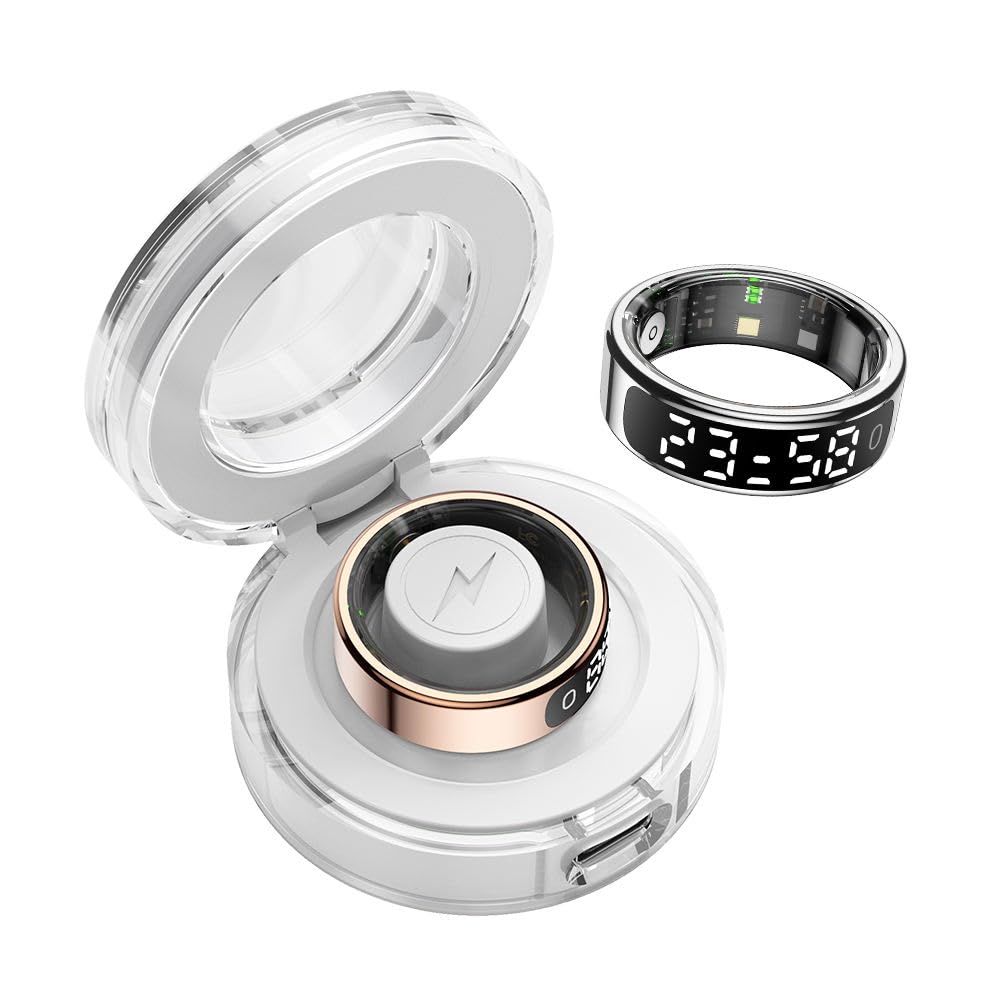 Smart Ring | Sleep, HR, HRV, SPO₂, Steps | Sports | Rosegold | Size8
