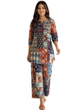 Fashion Kurta Sets for Woman | Co ord Set for Women Stylish | Kurti Set for Woman | Short Kurti for Women Latest | Kurtis | Ethnic Jaipuri Straight Kurta Set with Palazzo Pants | Salwar Suit for Party Outfits